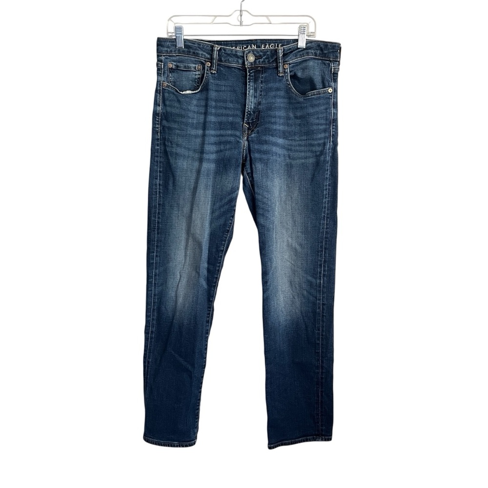 American Eagle Original Straight Jeans Men’s 33x32 Blue Airflex+ Denim Stretch